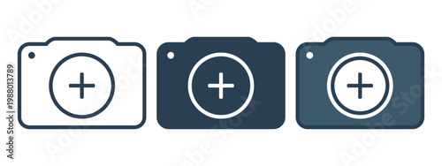 Add Photo Camera Icon. Create Image Symbol. Vector Illustration