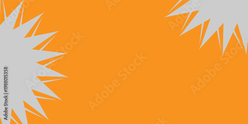 Abstract background with sharp geometric shapes on a vibrant orange backdrop, perfect for graphic design projects