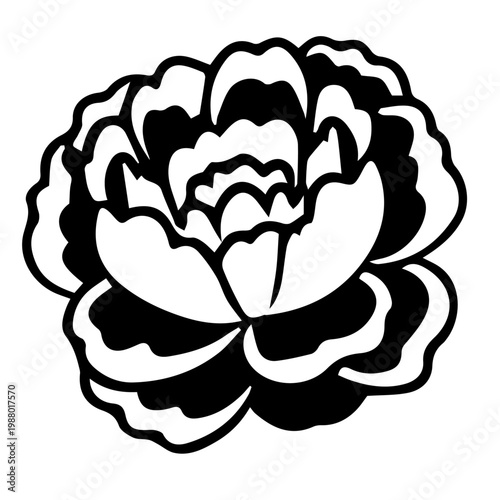 abstract black and white vector floral flower design