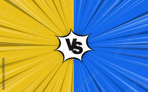 fight vs comic background with radial effect.