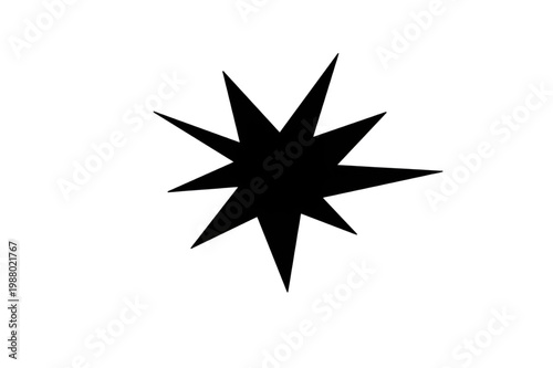 	爆発や衝撃を表現した黒い星形