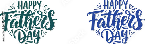 Celebrate father's day with heartfelt wishes beautiful hand lettered 'happy father's day' typography design