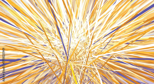 Abstract Explosion of Golden and Purple Streaks