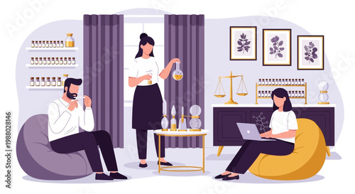 People enjoying leisure time in a modern lounge setting.