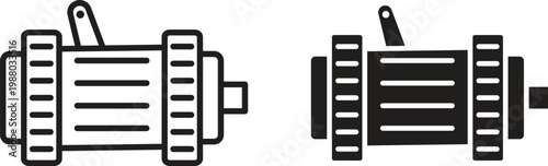 Car alternator icon collection. Minimal icon and symbol