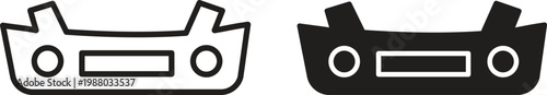 Car bumper icon collection. Minimal icon and symbol