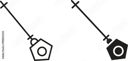 Car dipstick icon collection. Minimal icon and symbol