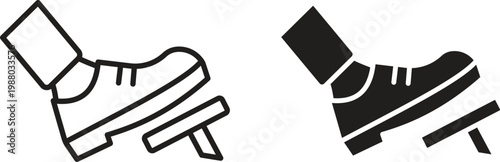 car pedal icon collection. Minimal icon and symbol