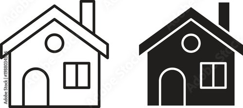 Chalet icon collection. Minimal icon and symbol