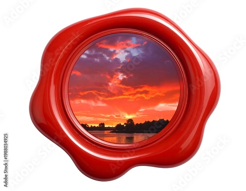 A serene sunset over a body of water