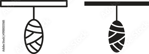 Cocoon icon collection. Minimal icon and symbol