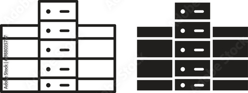 Data center icon collection. Minimal icon and symbol