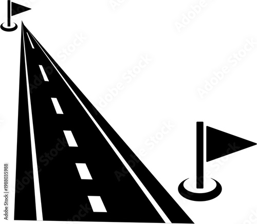 Road stretches to flag target