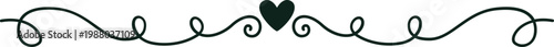 Hand Drawn Decorative Heart Divider