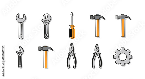 Assorted Hand Tools Collection for Repair and Construction Projects