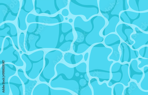 Blue ripple water texture surface background.Summer, swimming pool, ocean, sea, marine wave abstract background.Vector graphic illustration.