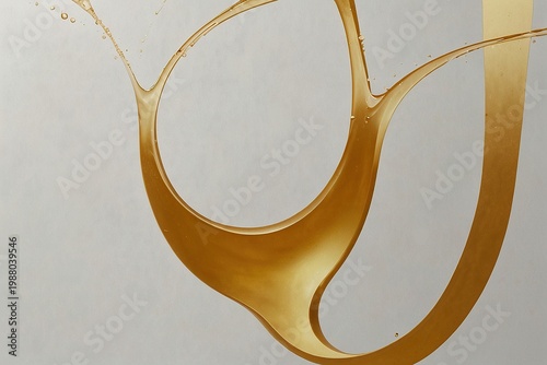 Gold splash curve line abstract illustration background