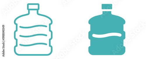 Water Cooler Bottle Icon Drinking Water, Hydration and Refill Dispenser Symbol vector illustration 