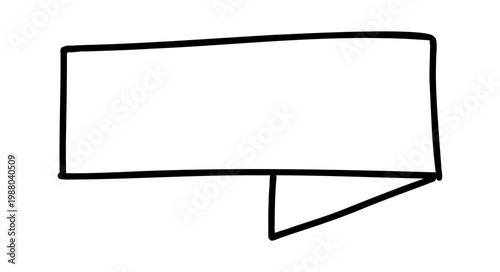 Doodle banner and flag in a hand-drawn sketch style with simple shape and blank template, perfect for messages, announcements, labels, and creative design layouts. Vector illustration