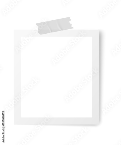 Retro Blank Photo Frames Collection, Realistic Vintage Paper Snapshot Template Set for Album and Photography Design