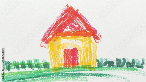 set of hand drawn house