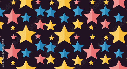 Colorful Stars Pattern Background