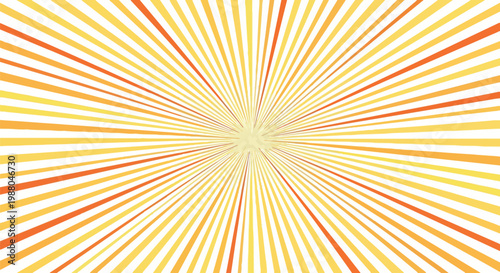 Exploding Sunburst Background, Radial Stripes, Orange and Yellow Abstract Pattern