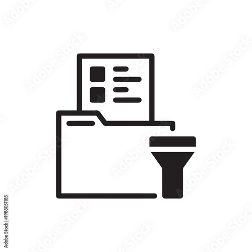 filter file.. This is a vector single icon with a semi solid style. perfect for any purpose, such as website design, mobile app design, logo design, pattern design, etc