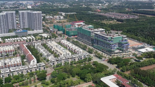 April 4, 2026 4k aerial video of skyline center of New City, Ho Chi Minh City - used to know as Binh Duong Province