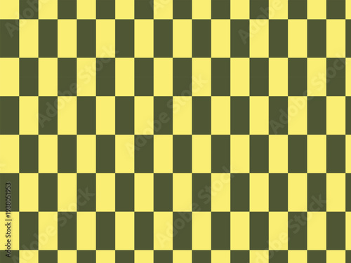 Yellow and Black: Vintage Bauhaus Style Checkerboard Grid Pattern. Versatile minimalist pattern for modern branding