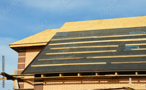 Roof Preparation with Bitumen Membrane on OSB Sheathing