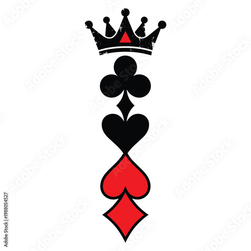 Playing Card Suit Symbols Design.