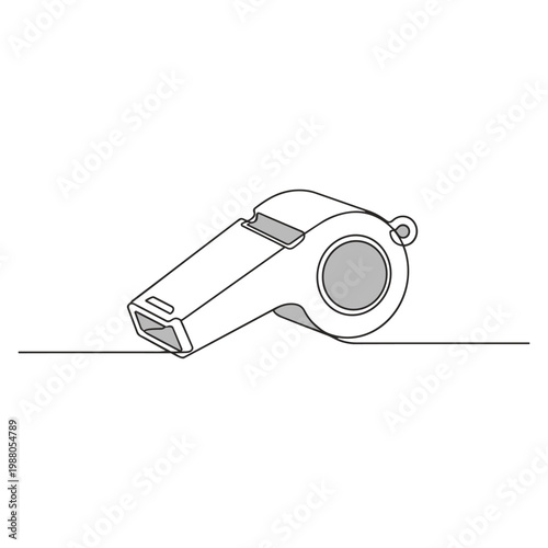 Referee Whistle Close Up View.