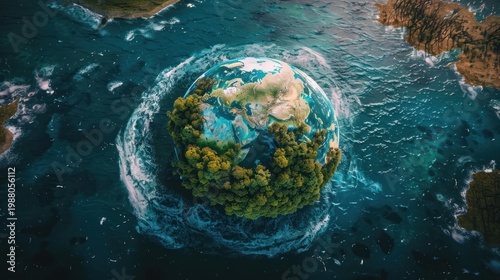 Hands holding earth globe. Concept for nature and environment