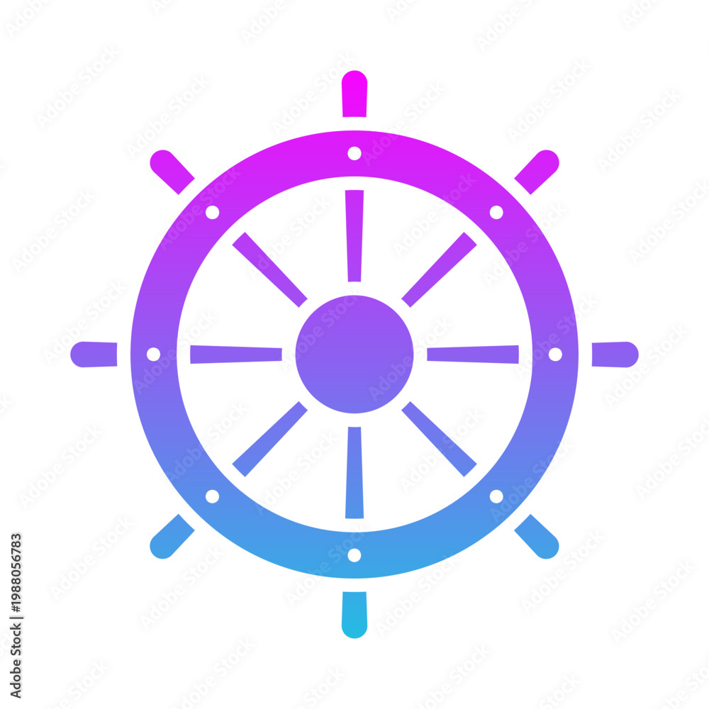 Fototapeta premium Ship Wheel Icon