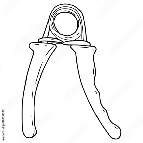 gripper illustration hand drawn outline vector