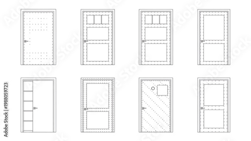 Collection of modern interior and exterior door designs