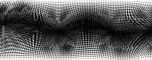 Set of halftone dots gradient pattern texture isolated on white background. Straight dotted spots using halftone circle dot raster texture. Vector blot half tone collection.