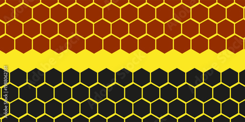 Black hexagon, honeycomb, design element, shapes, pattern with no strokes. Asset for photo collection, collage, template, frame, overlay, montage, clipping, layer mask.