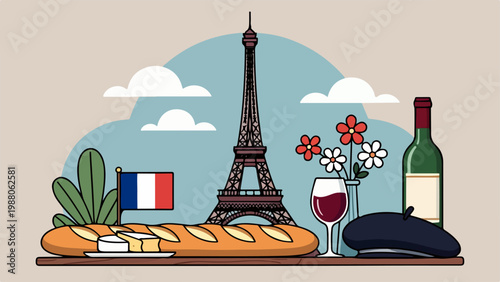 French symbols and objects collection