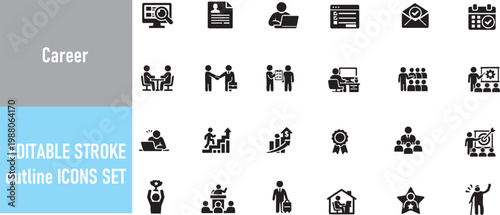 Career Icons Set Collection, ...
