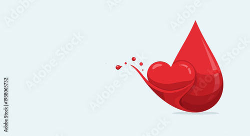World Red Cross Day illustration celebrating blood donation and heart health awareness