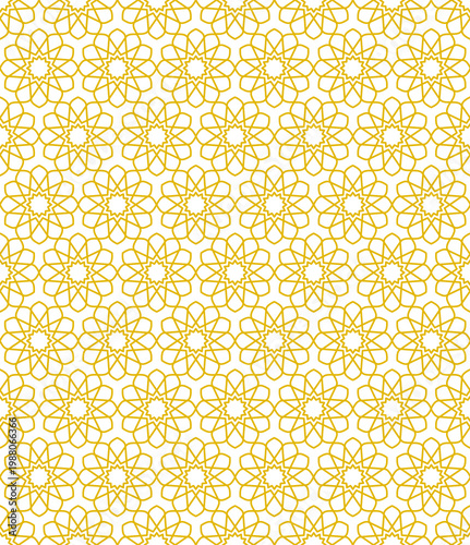 Abstract seamless islamic geometric pattern. Seamless pattern in authentic arabian style. 
