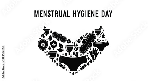 Menstrual hygiene day awareness vector graphic illustration design