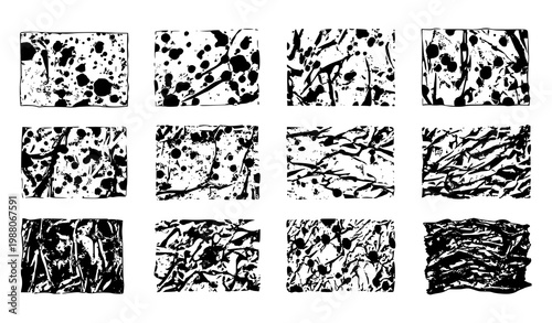Wrapping paper texture vector black white smears spots grunge design