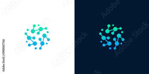 Modern abstract visual identity featuring a vibrant gradient of interconnected elements, symbolizing advanced technology, data networking, and collaborative innovation for digital solutions