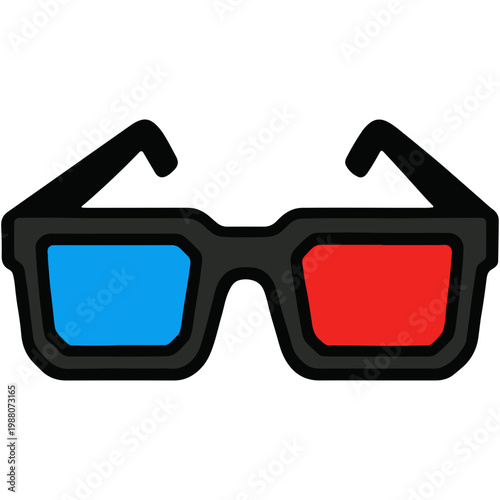 3 d glasses with red and blue lenses 3d glasses black frame