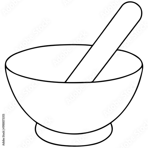 Mortar and pestle bowl kitchen cooking