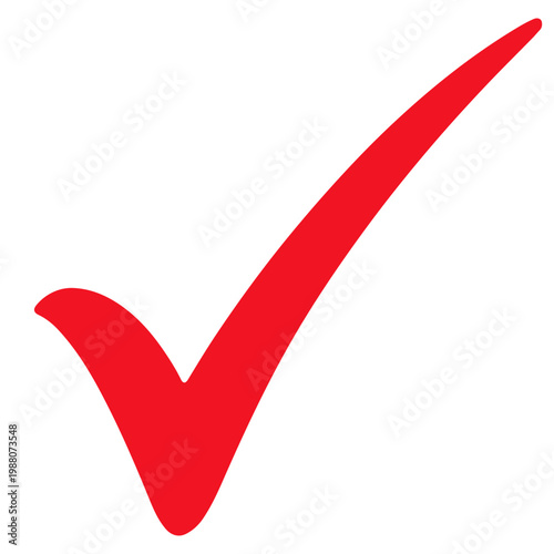 Red checkmark symbol check mark tick verification