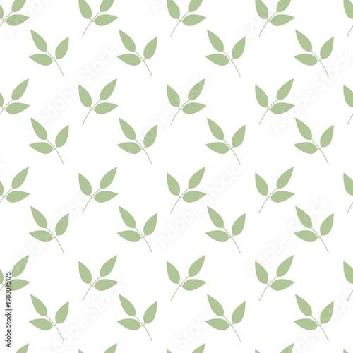 Schilderij op canvas Minimalist Leaf Cluster Pattern